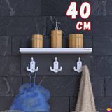 Modilayn KEDİ 9 Kancalı Banyo Askısı 3' lü Set (36,4x18 cm) Şık Tasarım Ekstra Düzen ve Yer Tasarruf