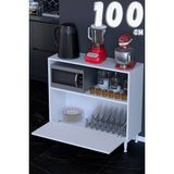 Modilayn Loya 32,5 cm Derinlik, 1 Küçük Kapaklı Çok Amaçlı Mutfak Dolabı (Farklı Ölçü Seçenekleri Ile) - 100 x 87,4 x 32,5 - Beyaz