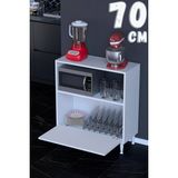 Modilayn Loya 32,5 cm Derinlik, 1 Küçük Kapaklı Çok Amaçlı Mutfak Dolabı (Farklı Ölçü Seçenekleri Ile) - 70 x 87,4 x 32,5 - Beyaz