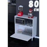 Modilayn Loya 32,5 cm Derinlik, 1 Küçük Kapaklı Çok Amaçlı Mutfak Dolabı (Farklı Ölçü Seçenekleri Ile) - 80 x 87,4 x 32,5 - Beyaz