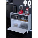 Modilayn Loya 32,5 cm Derinlik, 1 Küçük Kapaklı Çok Amaçlı Mutfak Dolabı (Farklı Ölçü Seçenekleri Ile) - 90 x 87,4 x 32,5 - Beyaz