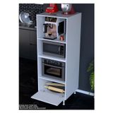 Modilayn Loya Loya 1 Kapaklı 59,6 x 162,8 x 56 cm 4 Göz Bölmeli Mikrodalga Mini Fırın Dolabı Mutfak Dolabı