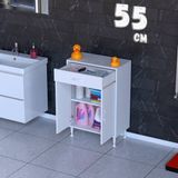 modilayn Luxora Çekmeceli Çok Amaçlı Banyo & Mutfak Dolabı - 55 cm - Beyaz