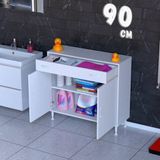 modilayn Luxora Çekmeceli Çok Amaçlı Banyo & Mutfak Dolabı - 90 cm - Beyaz