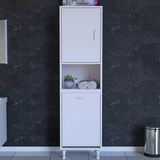 Modilayn Nur Söke Şile 50X160x32,5 Cm Çamaşır Sepetli Banyo Dolabı