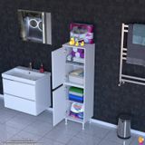 Modilayn Ohbe 50X138x32,5 Cm Ekstra Düzen İçin Kullanışlı 4 Kapak 4 Bölmeli Banyo Mutfak Dolabı