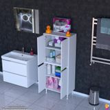 Modilayn Ohbe 55X138x32,5 Cm Ekstra Düzen İçin Kullanışlı 4 Kapak 4 Bölmeli Banyo Mutfak Dolabı