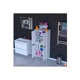Modilayn Ohbe 60X138x32,5 Cm Ekstra Düzen İçin Kullanışlı 4 Kapak 4 Bölmeli Banyo Mutfak Dolabı
