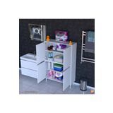 Modilayn Ohbe 95X138x32,5 Cm Ekstra Düzen İçin Kullanışlı 4 Kapak 4 Bölmeli Banyo Mutfak Dolabı