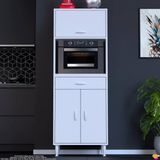 Modilayn Oslo 60X162,4X56 Cm, 1 Çekmece, 3 Kapaklı. Ekmeklik / Fırın / Mikrodalga Dolabı.