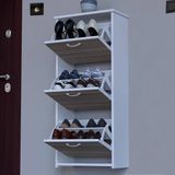 modilayn Premium 3 Kapaklı Ayakkabılık - Beyaz - Cordoba