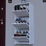 modilayn Premium 3 Kapaklı Ayakkabılık - Beyaz