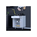 Modilayn Qplas (L) Set Ocak Altı Dolap 65X88x56 Cm Çekmeceli, Kapaklı 2 Göz Raf Bölmeli