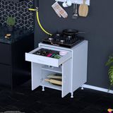 Modilayn Qplas (M) Set Ocak Altı Dolap 60X88x56 Cm Çekmeceli, Kapaklı 2 Göz Raf Bölmeli