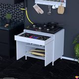 Modilayn Qplas (Xl) Set Ocak Altı Dolap 70X88x48 Cm Çekmeceli, Kapaklı 2 Göz Raf Bölmeli