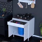 Modilayn Qplas (Xl) Set Ocak Altı Dolap 70X88x48 Cm. Çekmeceli, Kapaklı, Raflı Ve Baharat Raflı.