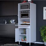 Modilayn Sılva 59,6 X 192,2 X 56Cm Genis Derin Raf Mini Midi Mikrodalga Firin Ekmeklik Dolabi