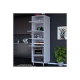 Modilayn Silva 59,6 X 226,4 X 56 Cm 4 Kapaklı Ankastre Fırın Ve Mutfak Dolabı Beyaz