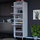 Modilayn Silva 59,6 X 226,4 X 56 Cm 4 Kapaklı Ankastre Fırın Ve Mutfak Dolabı