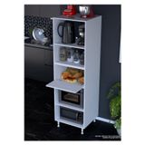 Modilayn Silva Loya 1 Kapaklı 59,6 x 194,6 x 56 cm Mini Fırın Mikrodalga Dolabı Çok Amaçlı Mutfak Dolabı