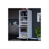Modilayn Silva Loya 59,6 X 194,6 X 56 Cm 2 Kapaklı Ankastre Fırın Ve Mutfak Dolabı Beyaz