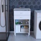 MODİLAYN Soft 55 x 95,1 x 32 cm 2 Kapaklı 2 Çekmeceli 2 Bölmeli Çok Amaçlı Dolap Banyo Dolabı Ofis Dolabı