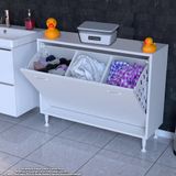 Modilayn Söke 100X75x32,5 Cm Lik Ekstra Büyük 3 Çamaşır Sepet Hazneli Dolap Banyonuzun Yeni Gözdesi