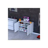Modilayn SÖKE 100x75x32,5 cm’ lik Küçük Alanlar İçin Akıllı Çözümler 2 Kapaklı 4 Göz Raf Dolap