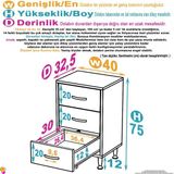 Modilayn Söke 3' Lü Çekmece Banyo Dolabı 40X75x32,5 Cm’ Lik Çok Yönlü Çekmecelerle Daha Düzenli