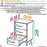 Modilayn Söke 3'Lü Çekmece Banyo Dolabı! 50X75x32,5 Cm’ Lik Çok Yönlü Çekmecelerle Daha Düzenli