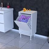 Modilayn Söke Banyo İçin Sihirli Kutu! 40X75x32,5 Cm ’Lik 1 Göz Sepet Hazneli Mini Banyo Dolabı