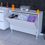 modilayn Söke Kirli Sepetli, Ayaklı, Çok Amaçlı Banyo Dolabı (14 Farklı Genişlik Seçeneği) - 100 cm