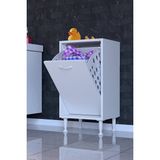 modilayn Söke Kirli Sepetli, Ayaklı, Çok Amaçlı Banyo Dolabı (14 Farklı Genişlik Seçeneği) - 50 x 75 x 32,5 - Beyaz