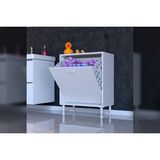 modilayn Söke Kirli Sepetli, Ayaklı, Çok Amaçlı Banyo Dolabı (14 Farklı Genişlik Seçeneği) - 60 x 75 x 32,5 - Beyaz