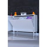 modilayn Söke Kirli Sepetli, Ayaklı, Çok Amaçlı Banyo Dolabı (14 Farklı Genişlik Seçeneği) - 90 x 75 x 32,5 - Beyaz