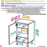 Modilayn Söke Küçük Alanlar İçin Akıllı Çözümler! 40X75x32,5 Cm’ Lik 1 Kapaklı 3 Göz Raf Dolap