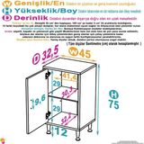 Modilayn Söke Küçük Alanlar İçin Akıllı Çözümler! 45X75x32,5 Cm’ Lik 1 Kapaklı 2 Göz Raf Dolap
