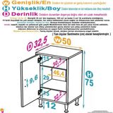 Modilayn Söke Küçük Alanlar İçin Akıllı Çözümler! 50X75x32,5 Cm’ Lik 1 Kapaklı 3 Göz Raf Dolap