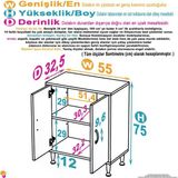 Modilayn Söke Küçük Alanlar İçin Akıllı Çözümler! 55X75x32,5 Cm’ Lik 2 Kapaklı 2 Göz Raf Dolap