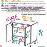 Modilayn Söke Küçük Alanlar İçin Akıllı Çözümler! 65X75x32,5 Cm’ Lik 2 Kapaklı 3 Göz Raf Dolap