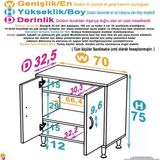 Modilayn Söke Küçük Alanlar İçin Akıllı Çözümler! 70X75x32,5 Cm’ Lik 2 Kapaklı 3 Göz Raf Dolap