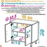 Modilayn Söke Küçük Alanlar İçin Akıllı Çözümler! 80X75x32,5 Cm’ Lik 2 Kapaklı 2 Göz Raf Dolap