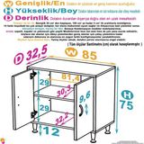 Modilayn Söke Küçük Alanlar İçin Akıllı Çözümler! 85X75x32,5 Cm’ Lik 2 Kapaklı 2 Göz Raf Dolap