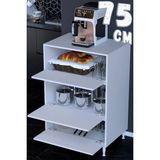 modilayn Ultra Düzen 3 Kapaklı Mikrodalga & Midi Fırın Standlı Çok Amaçlı Kiler Dolabı 14 Farklı Genişlik - 75 x 119,2 x 48 - Beyaz