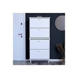 Modilayn Umay' 2 Li Antre Hol 52 X 160 X 25, 5 Cm’ Lik 4 Düşer Kapak 8 Göz Bölmeli Ayakkabılık Beyaz