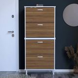 Modilayn Umay' 2 Li Antre Hol 72 X 168 X 25, 5 Cm’ Lik 4 Düşer Kapak 8 Göz Raf Bölmeli Ayakkabılık