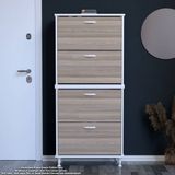 Modilayn UMAY' 2 Li Antre Hol 72 x 168x 25, 5 cm’ lik 4 Düşer Kapak 8 Göz Raf Bölmeli Ayakkabılık