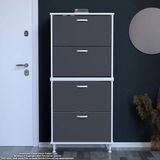 Modilayn Umay' 2 Li Antre Hol 72X 168X26 Cm’ Lik 4 Düşer Kapak 8 Göz Bölmeli Ayakkabılık