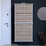 Modilayn Umay' 2 Li Asma Antre Hol 52 X 148 X 25, 5 Cm’ Lik 4 Düşer Kapak 8 Göz Bölmeli Ayakkabılık