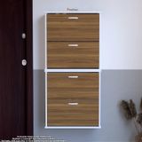 Modilayn UMAY' 2 Li Asma Antre Hol 52 x 148 x 25,5 cm’ lik 4 Düşer Kapak 8 Göz Raf Bölmeli Ayakkabıl